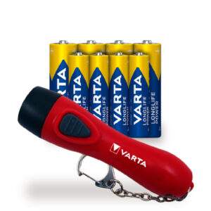 MINI LINTERNA LED + 8 PILAS LONGLIFE POWER