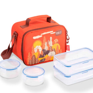 BOLSA TÉRMICA PORTA ALIMENTOS + 4 RECIPIENTES JATA